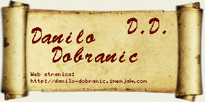 Danilo Dobranić vizit kartica